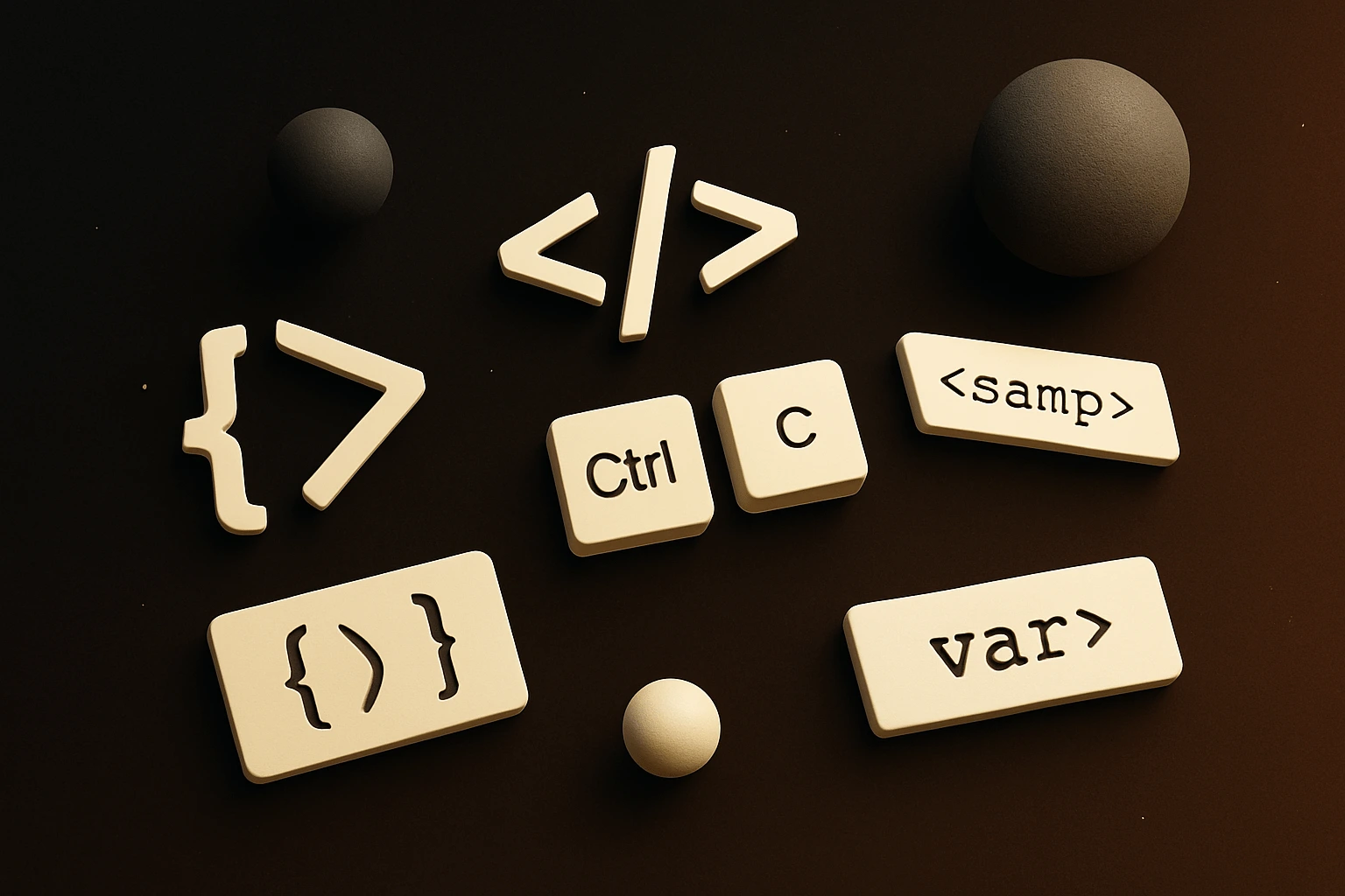 Presentar Código En HTML Con Etiquetas Como pre, code, kbd, samp y var